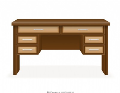 卡通书桌矢量元素 家具设计的创意之选